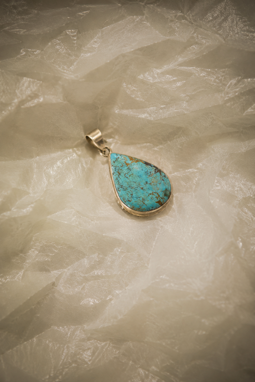 ARGENT Pendentif en argent avec turquoise vintage