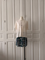 VINTAGE Sandro top blanc tissé esprit années 80