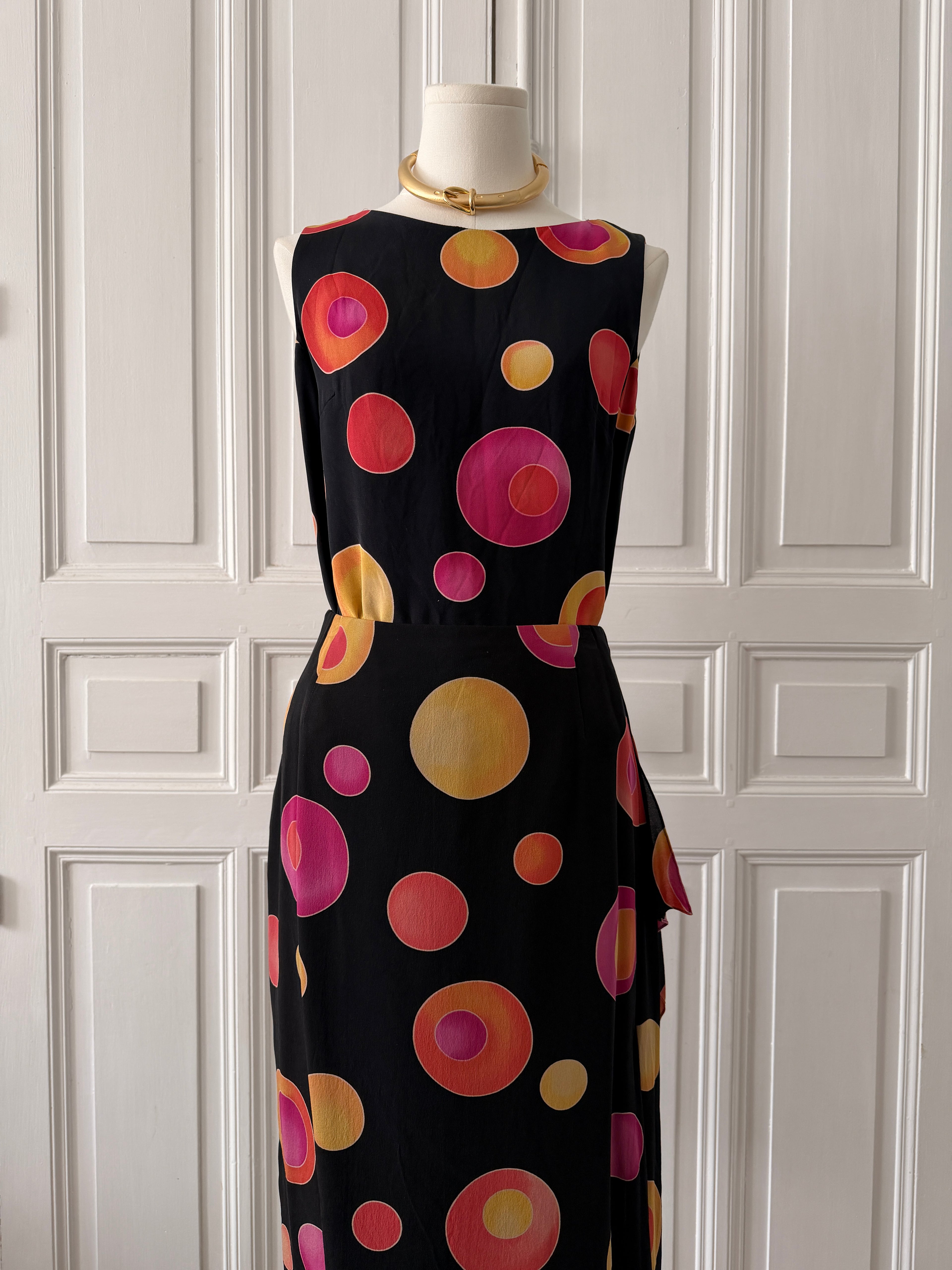 LOUIS FÉRAUD Ensemble top et jupe en soie taille 38