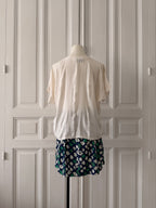 VINTAGE Sandro top blanc tissé esprit années 80