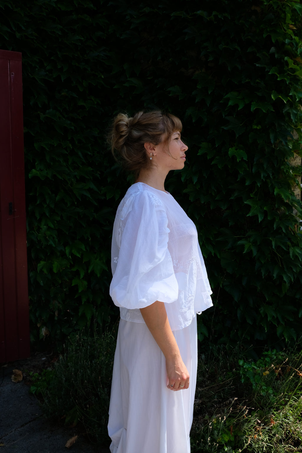 EMMA VERDIER KREMER Blouse Héritage en organza- motifs dos