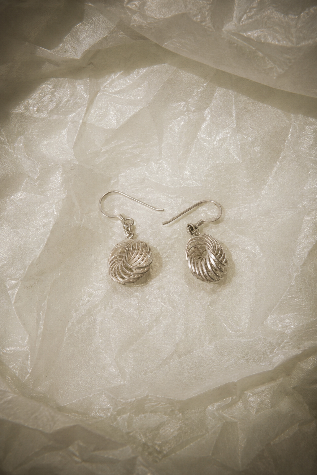 ARGENT Boucle d’oreille en spiral