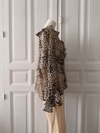 VINTAGE Y2K leopard print blouse taille 46