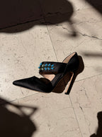 GIAMBATTISTA VALLI escarpins satin brodés 36