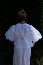 EMMA VERDIER KREMER Blouse Héritage en organza- motifs dos