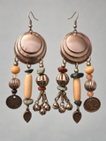 VINTAGE boucle d’oreille métal argenté
