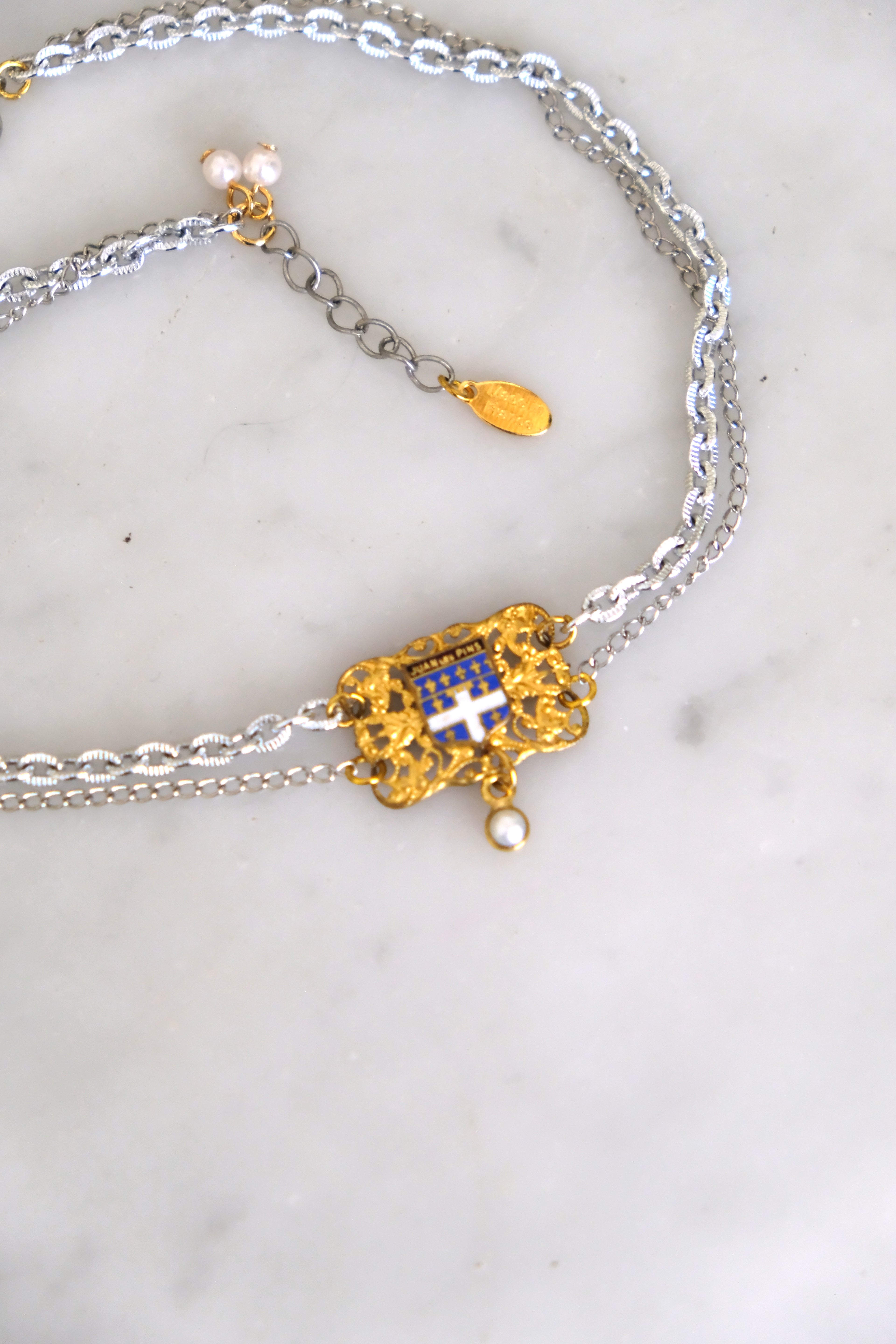 Collier Ras de cou ☀️ Juan-les-Pins- Collection le Train Bleu