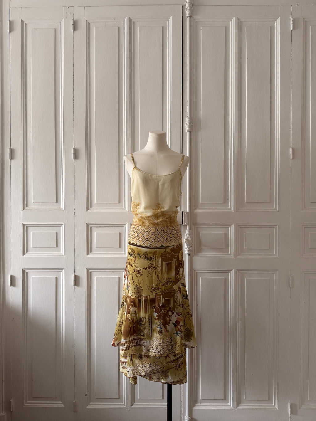 Y2K robe mousseline doublée XL