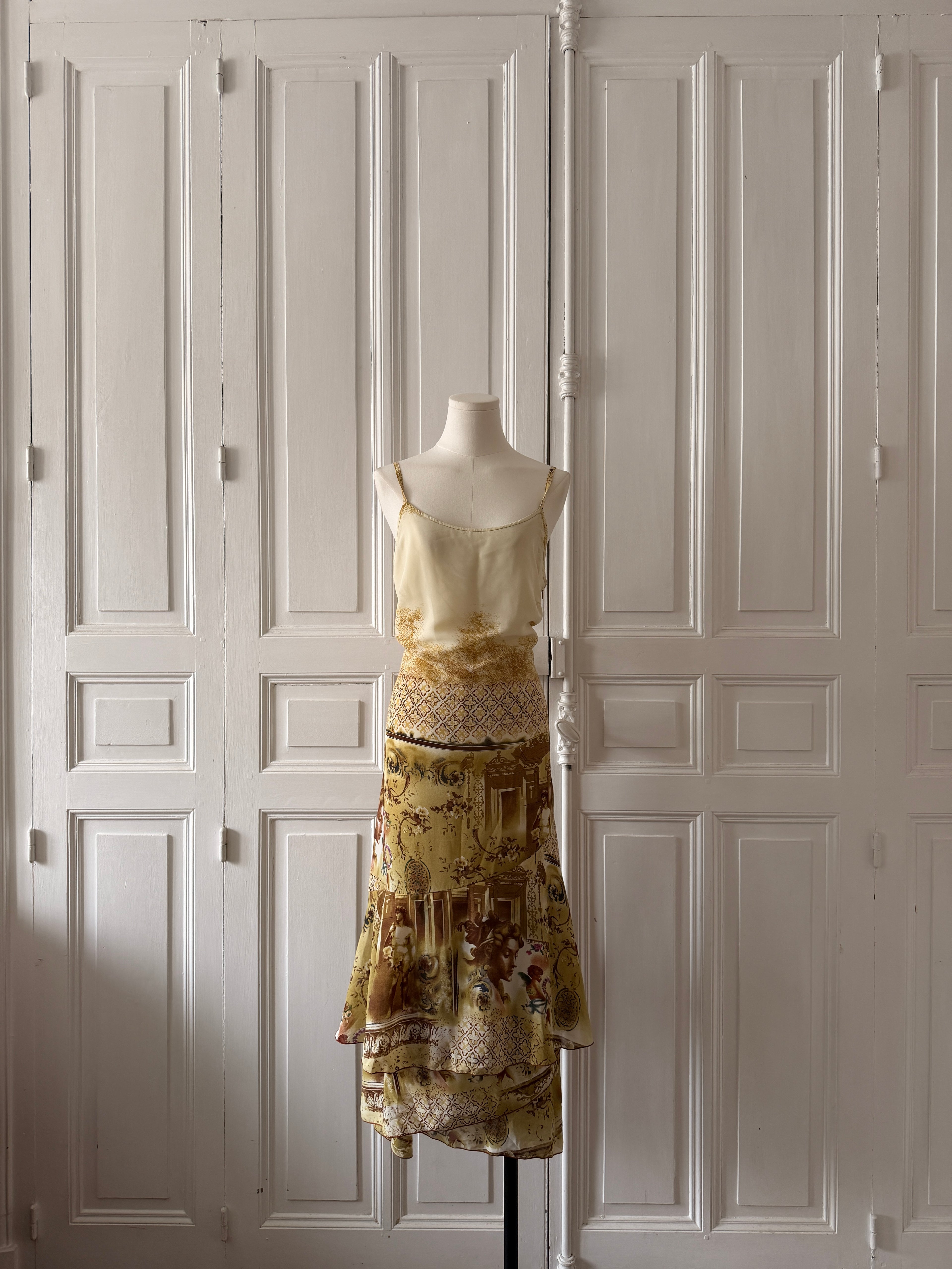 Y2K robe mousseline doublée XL