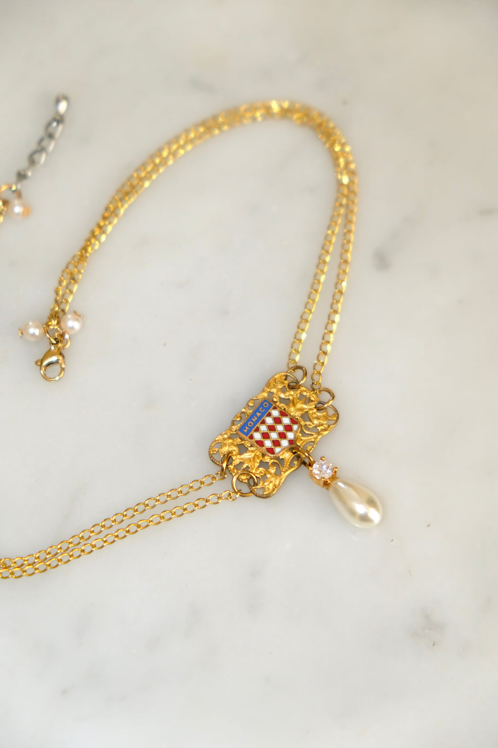 Collier Ras de cou ☀️ Monaco - Collection le Train Bleu