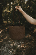 VINTAGE Sac porté épaule tissé avec perles et zip