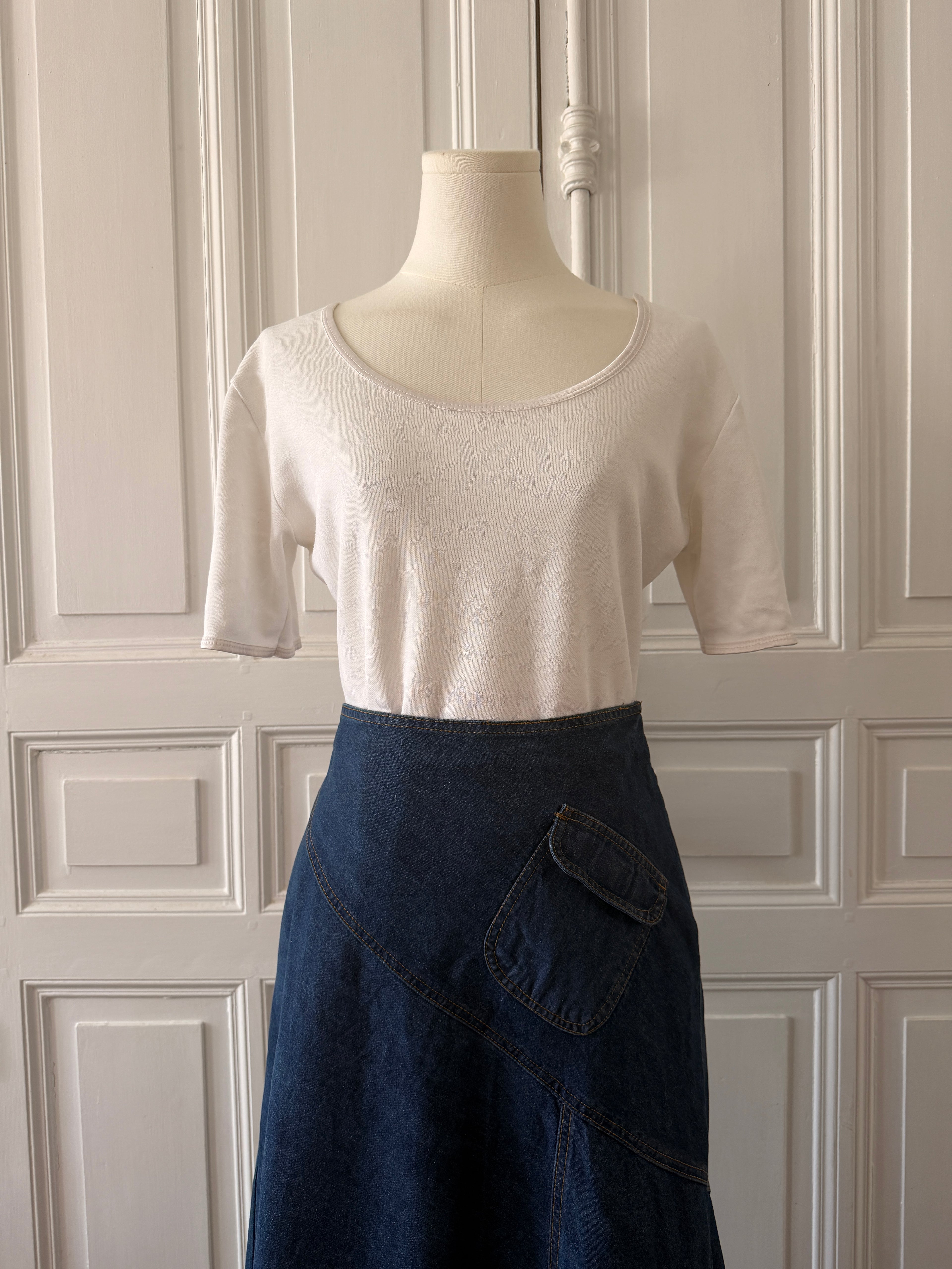 YVES SAINT LAURENT t shirt blanc vintage 42