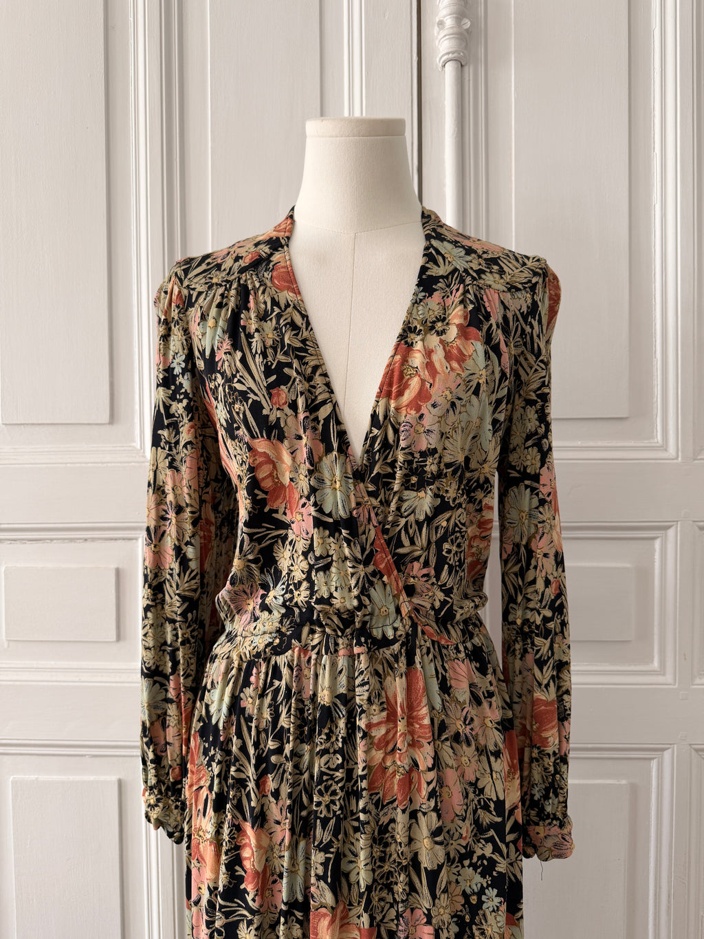 VINTAGE robe 90s imprimé fleuri taille 38
