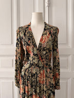 VINTAGE robe 90s imprimé fleuri taille 38