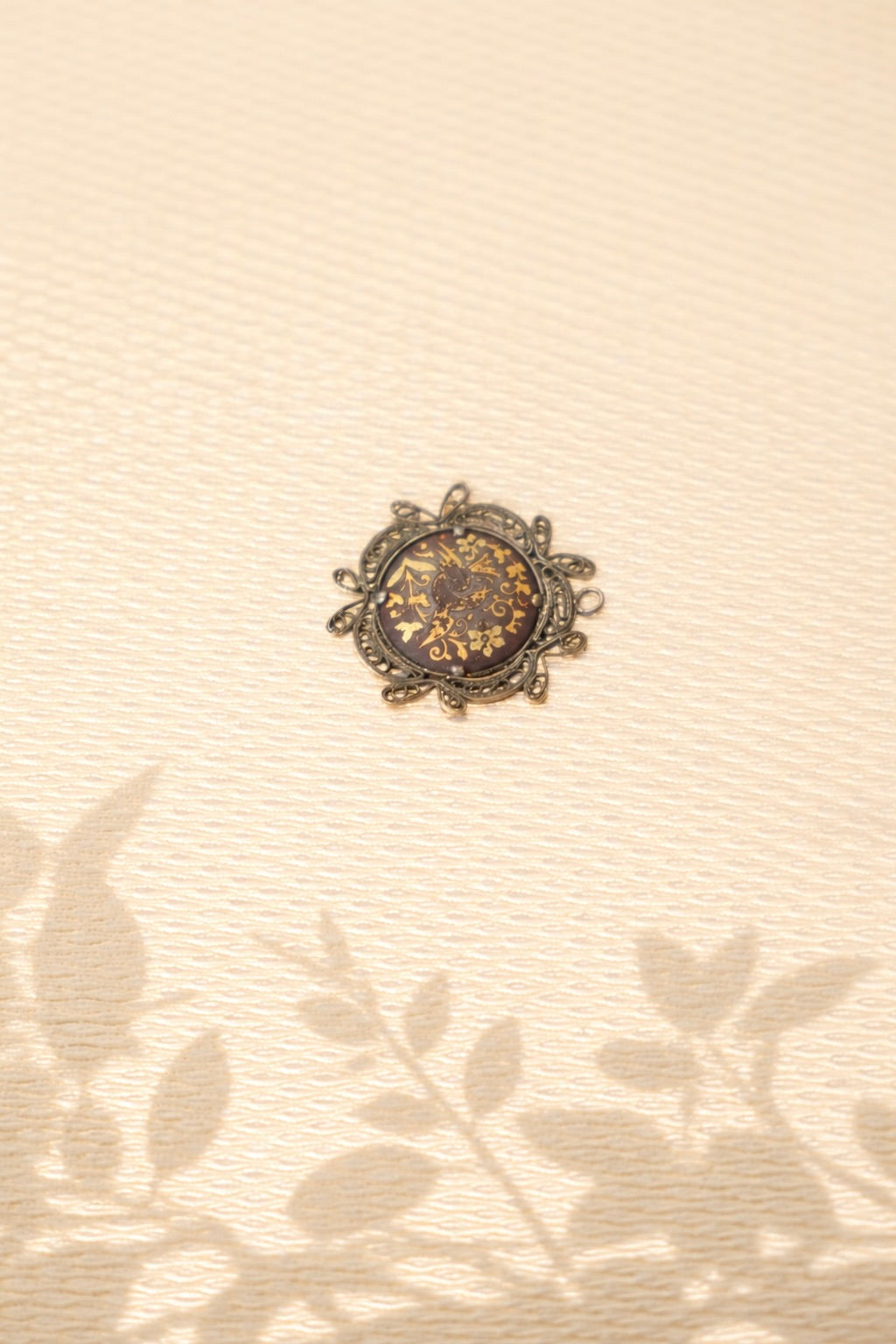 ANCIEN Pendentif doré bronze