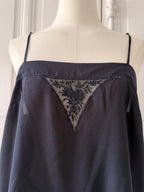 BLEU MARINE DESIGN top à bretelle dentelle taille 38