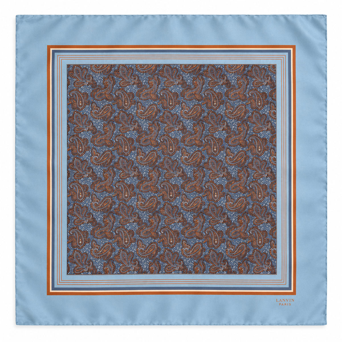LANVIN Foulard en soie bleu