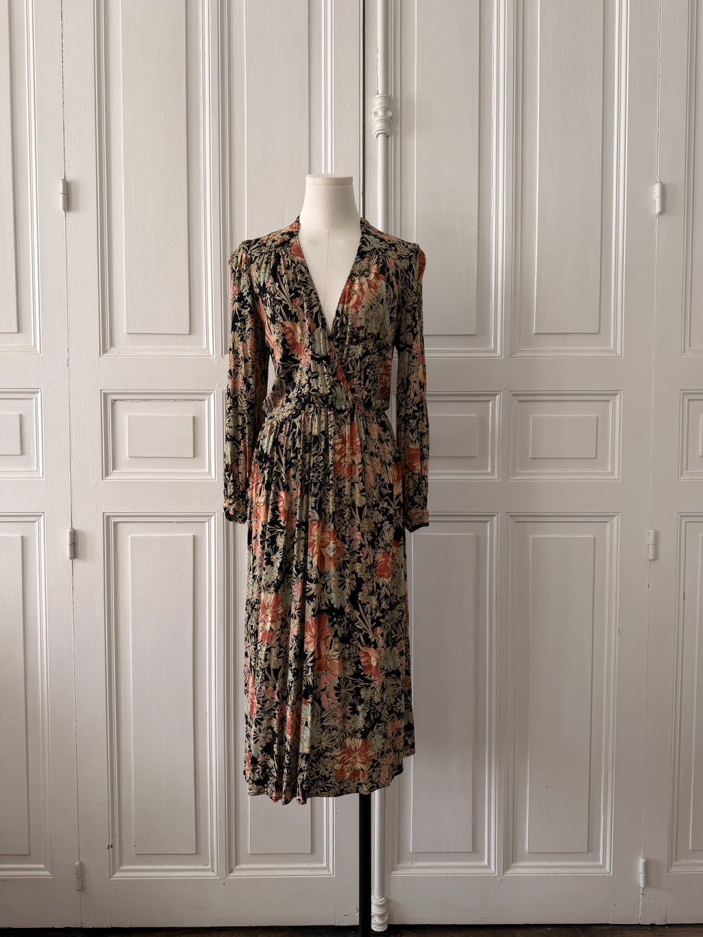 VINTAGE robe 90s imprimé fleuri taille 38