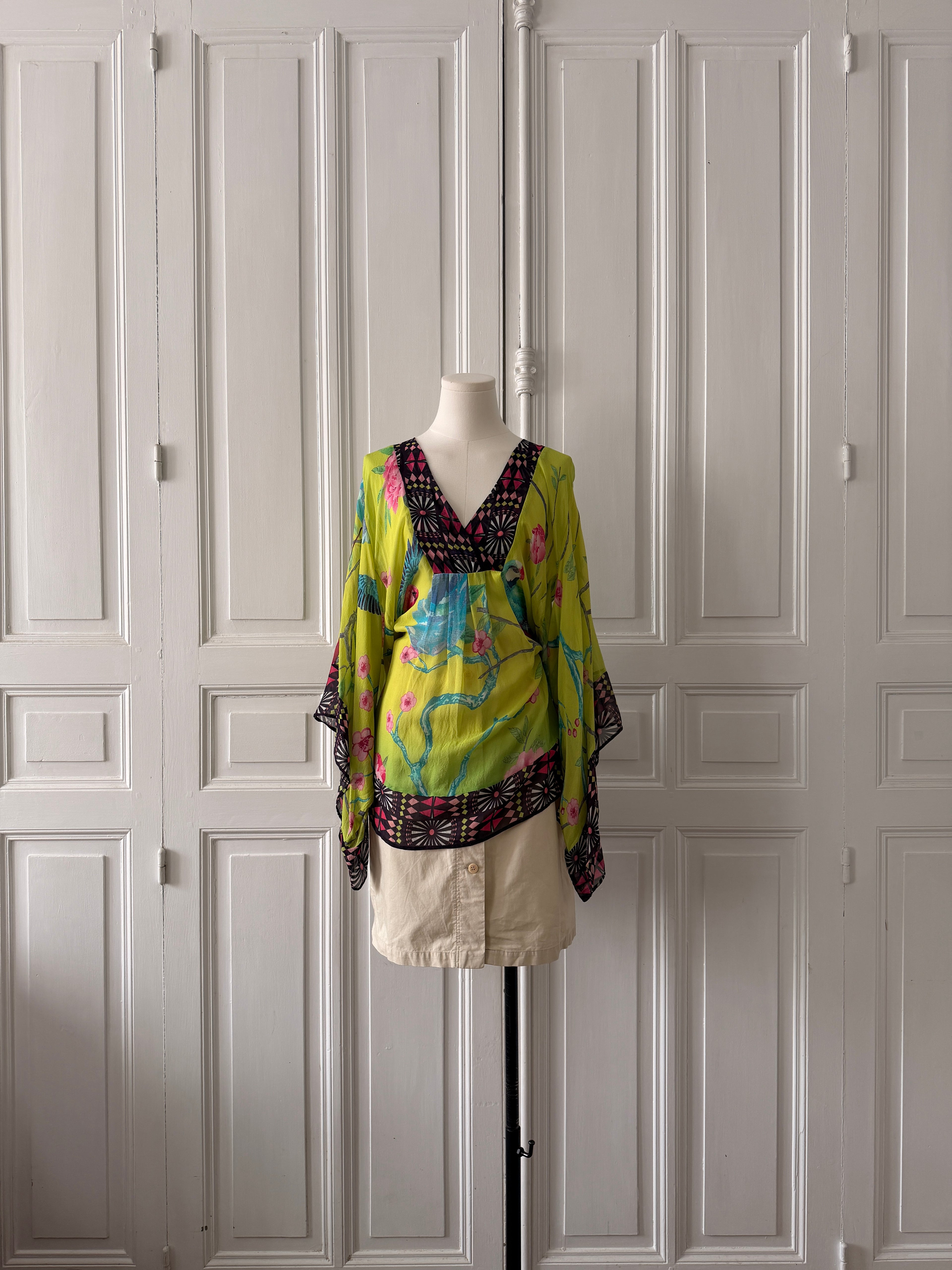 MATTHEW WILLIAMSON FOR H&M Top en soie multicolore taille 40