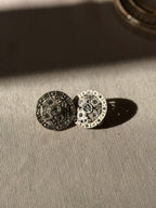 BALENCIAGA Boucles a strass métal argenté