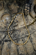 VINTAGE Collier plaqué or avec strass fantaisie