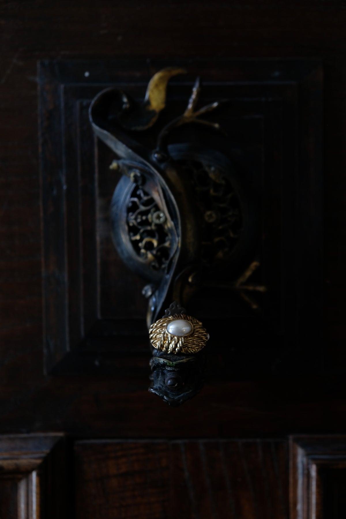 VINTAGE Clip doré à perle d’imitation