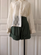 CHLOE Short satin vert sapin taille 38