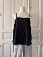 BLEU MARINE DESIGN top à bretelle dentelle taille 38