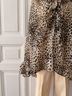 VINTAGE Y2K leopard print blouse taille 46