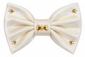 NINA RICCI barrette noeud vintage satin blanc