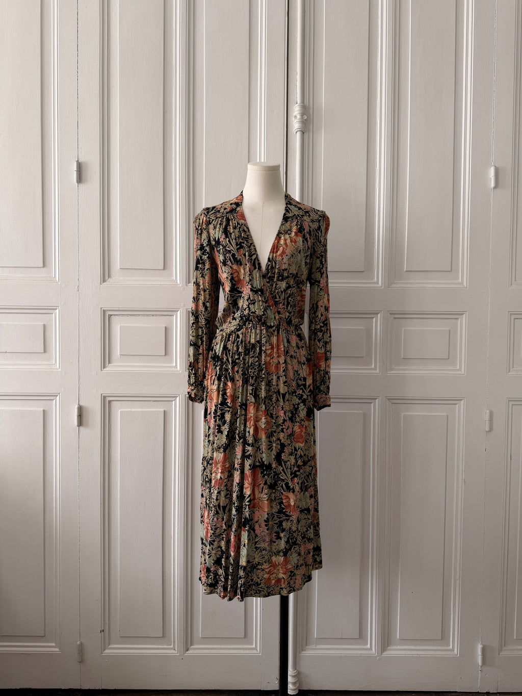 VINTAGE robe 90s imprimé fleuri taille 38