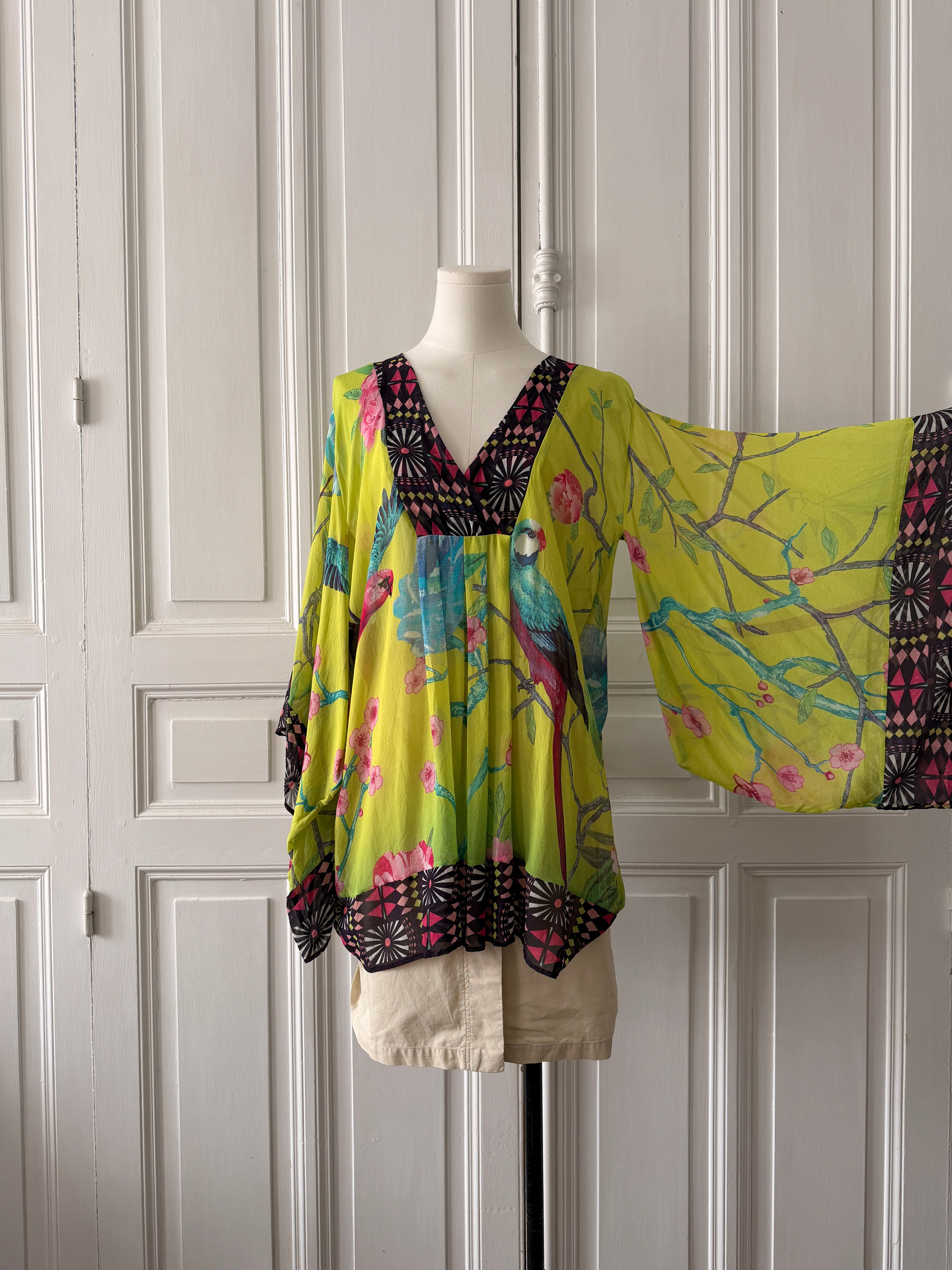 MATTHEW WILLIAMSON FOR H&M Top en soie multicolore taille 40