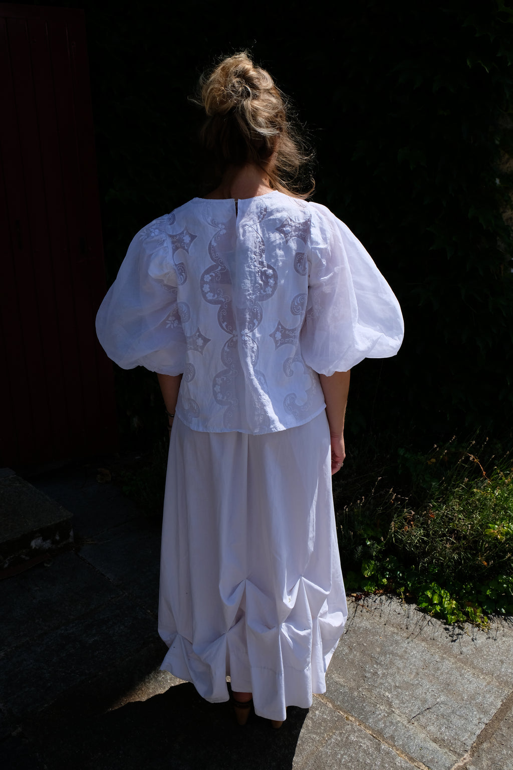 EMMA VERDIER KREMER Blouse Héritage en organza- motifs dos