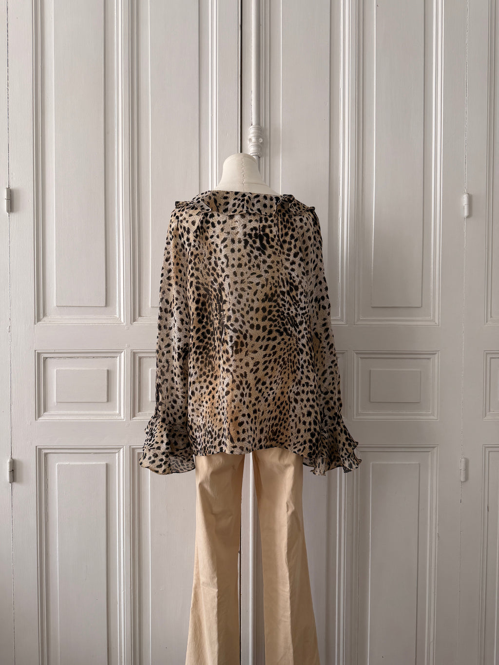 VINTAGE Y2K leopard print blouse taille 46