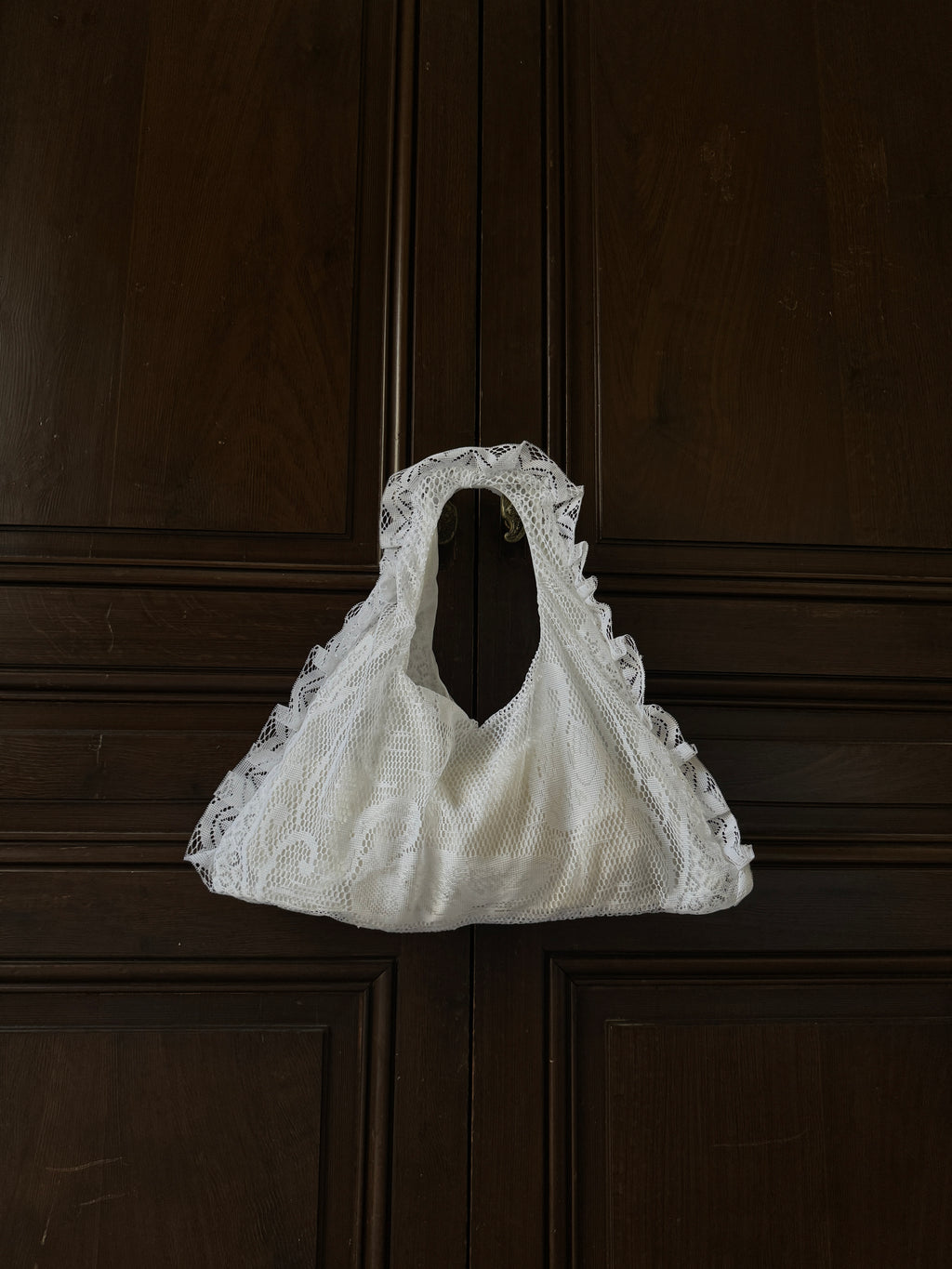 Sac à main Voilage Dentelle Upcyclé- Modèle "Mémoire"- Triangle