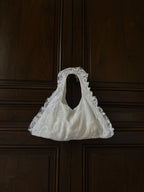 EMMA VERDIER KREMER- Sac fait main Voilage Dentelle Upcyclé- Modèle "Mémoire"- Triangle