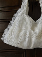 EMMA VERDIER KREMER- Sac fait main Voilage Dentelle Upcyclé- Modèle "Mémoire"- Triangle
