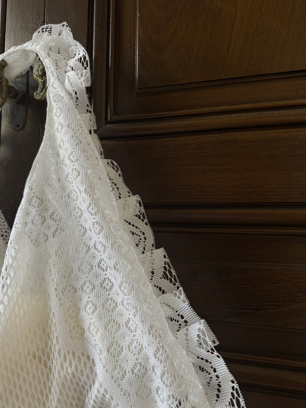 Sac à main Voilage Dentelle Upcyclé- Modèle "Mémoire"- Triangle