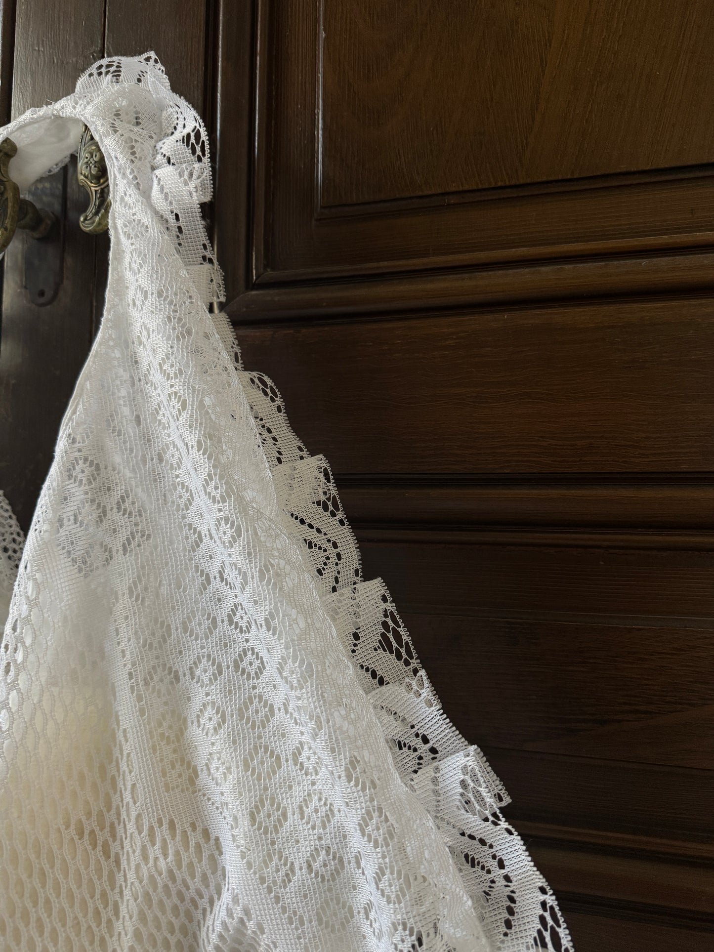 Sac à main Voilage Dentelle Upcyclé- Modèle "Mémoire"- Triangle