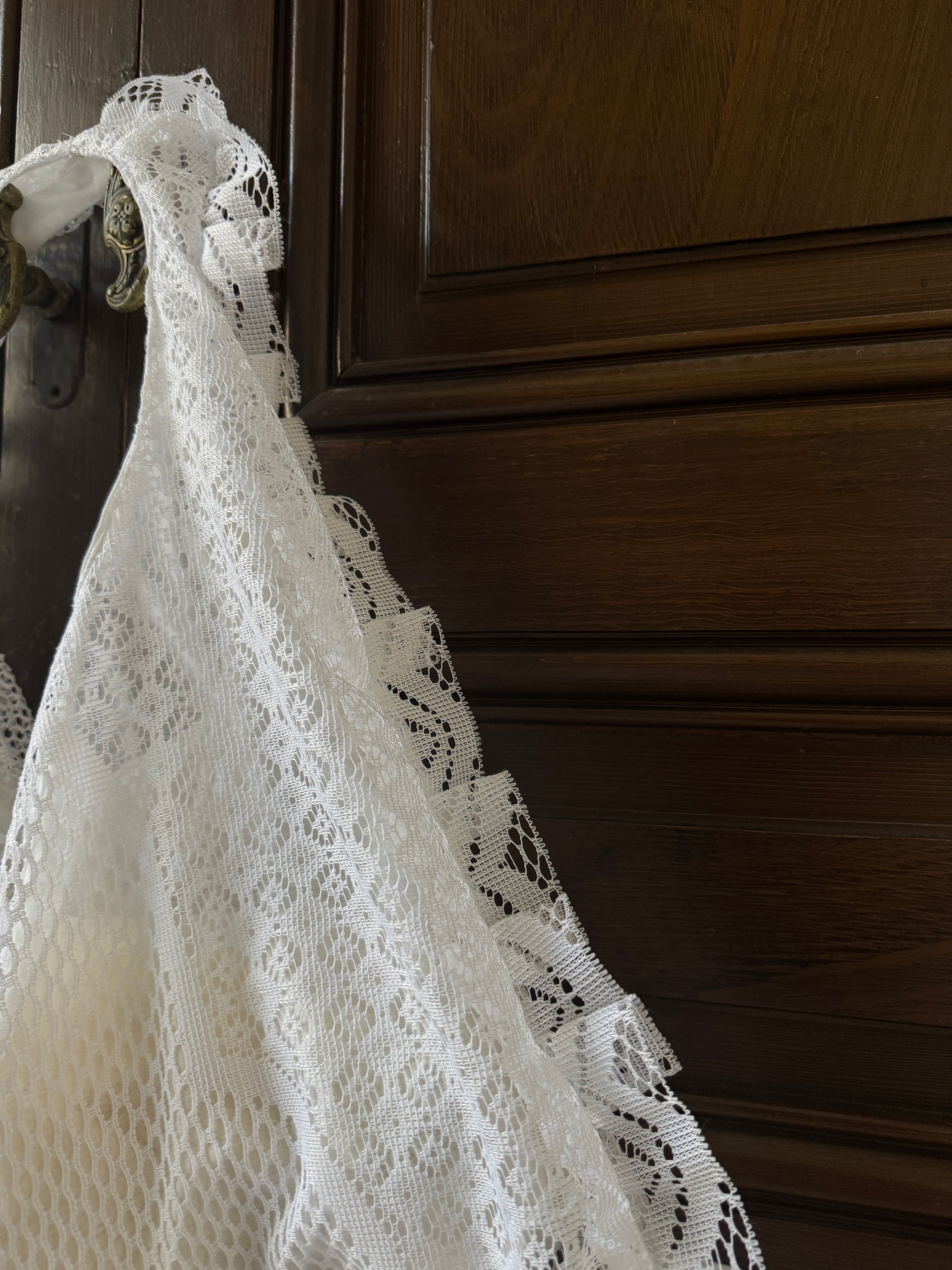 Sac à main Voilage Dentelle Upcyclé- Modèle "Mémoire"- Triangle