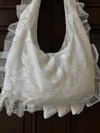 EMMA VERDIER KREMER- Sac à main Voilage Dentelle Upcyclé- Modèle "Mémoire"- Rond