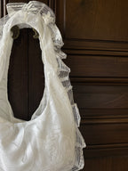 EMMA VERDIER KREMER- Sac à main Voilage Dentelle Upcyclé- Modèle "Mémoire"- Rond