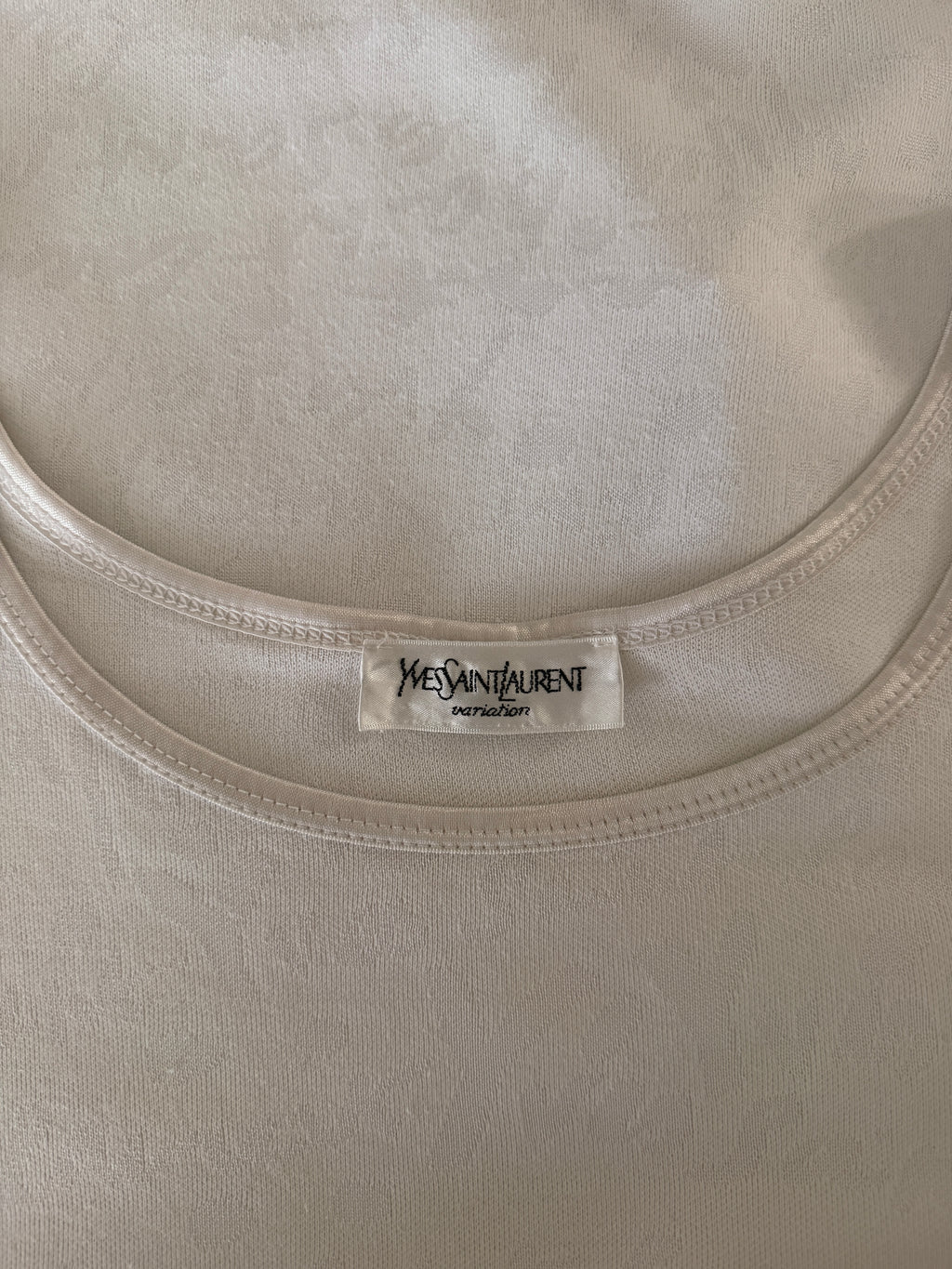 YVES SAINT LAURENT t shirt blanc vintage 42