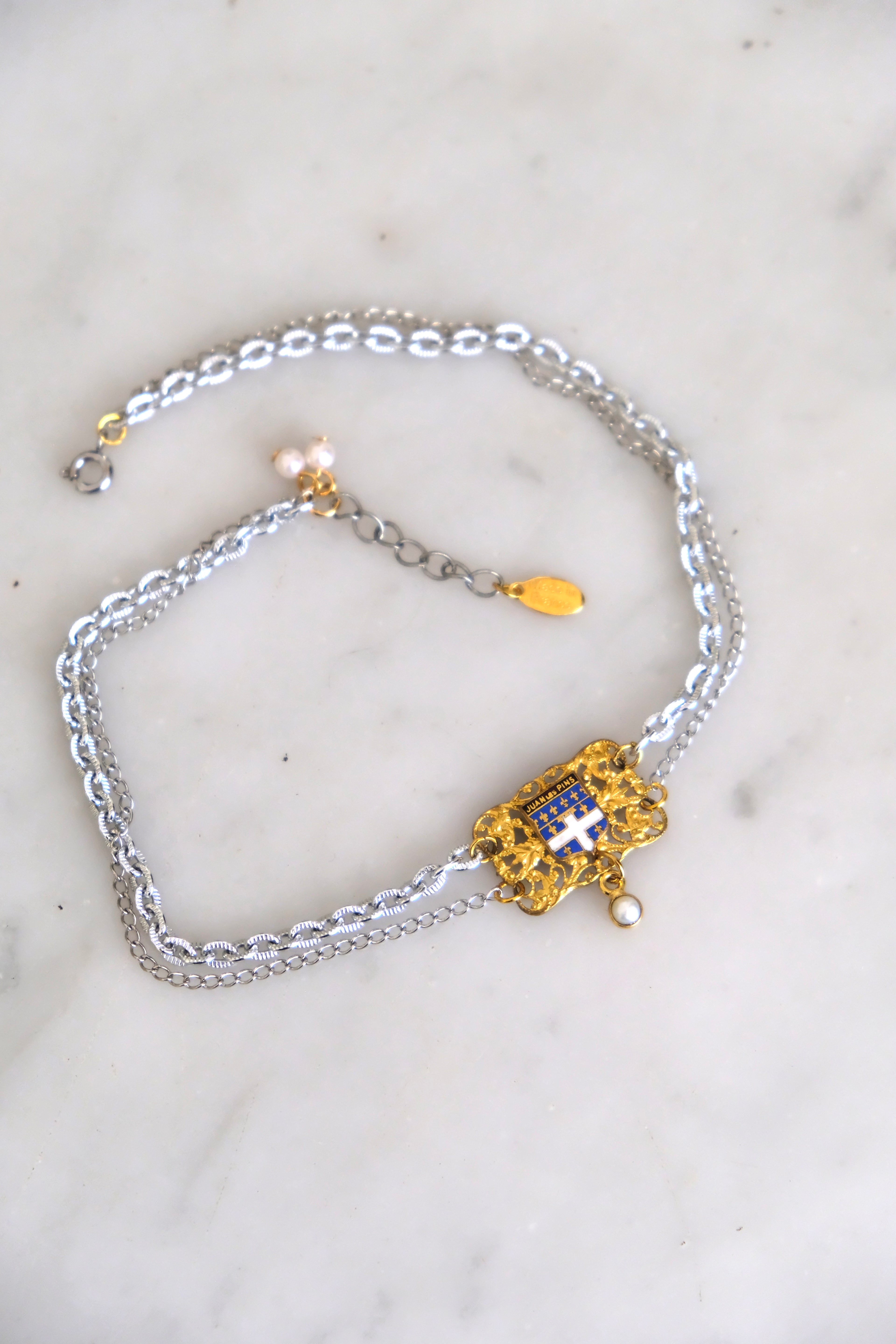 Collier Ras de cou ☀️ Juan-les-Pins- Collection le Train Bleu