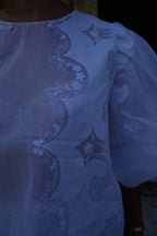 EMMA VERDIER KREMER Blouse Héritage en organza motif devant