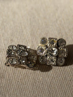 BALENCIAGA Clips argentés strass