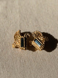 BALENCIAGA Boucles clip avec Pierre verte