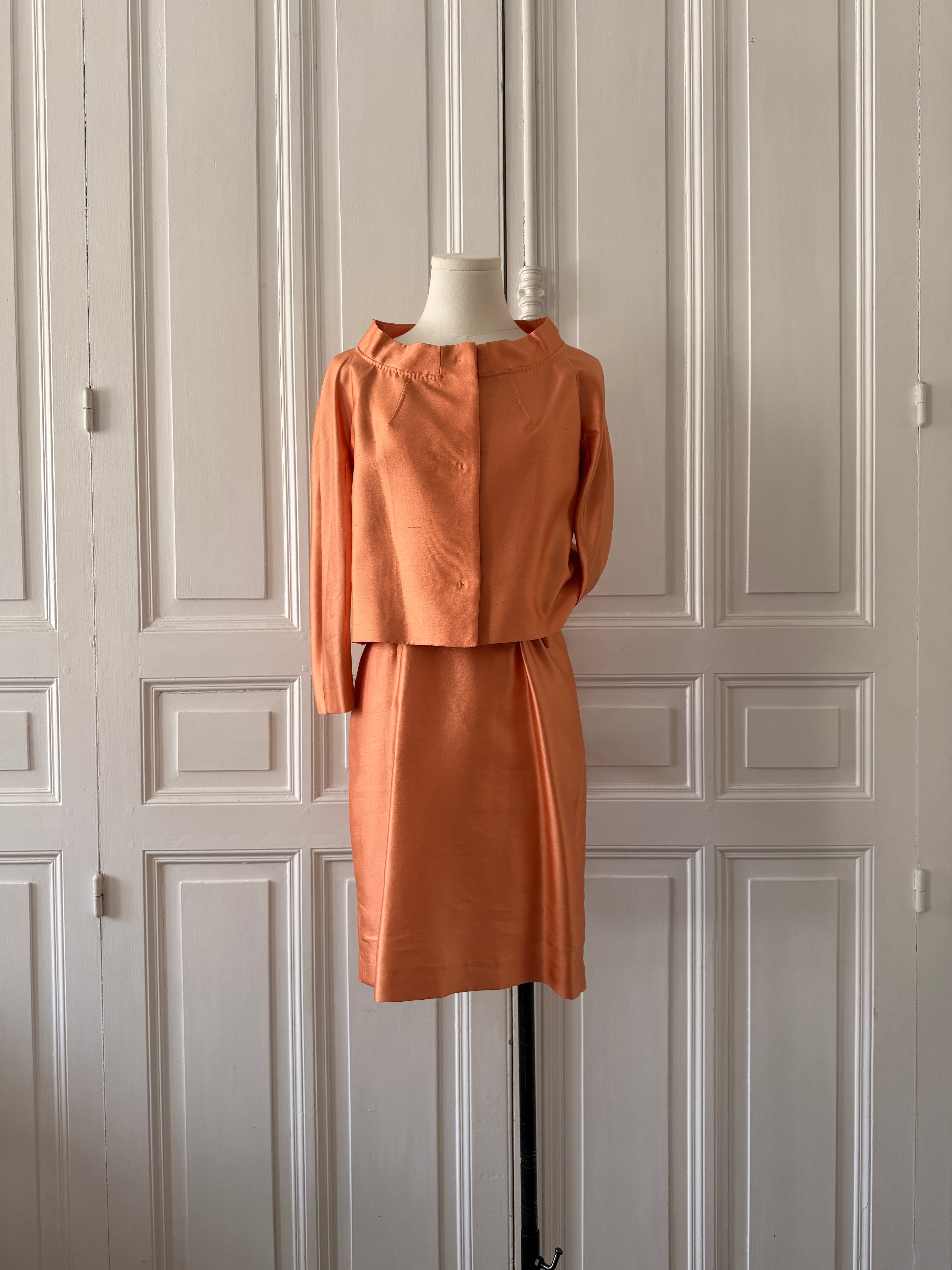 MAXMARA Ensemble robe et veste corail taille 36