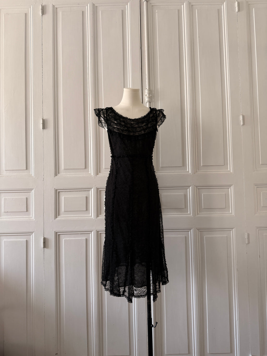 SONIA RYKIEL Robe noire en dentelle taille 38