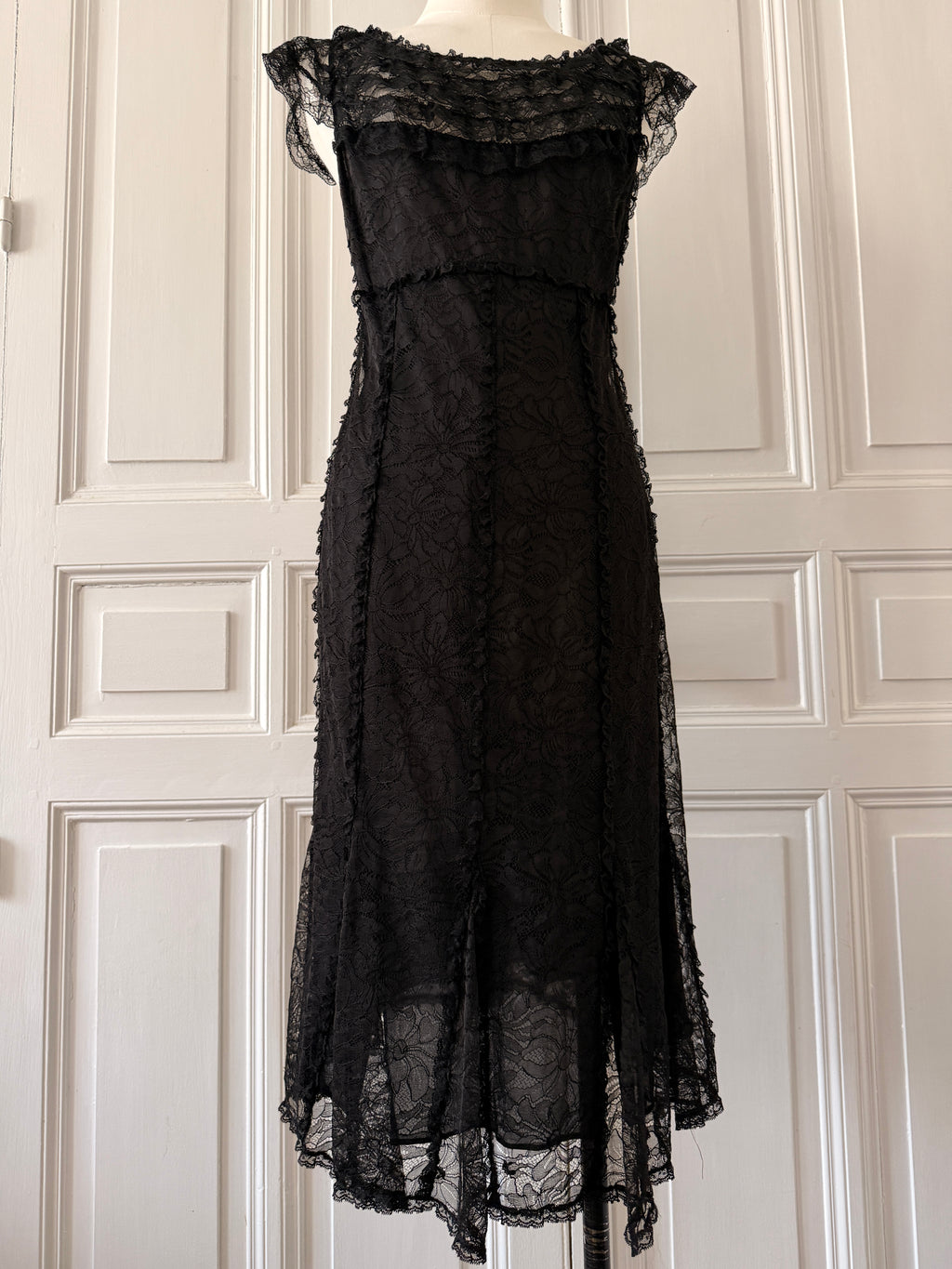 SONIA RYKIEL Robe noire en dentelle taille 38